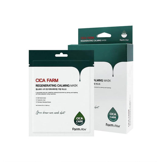 [Farmstay] Cica Farm Regenerating Calming Mask 25ml*10pcs - NURVA