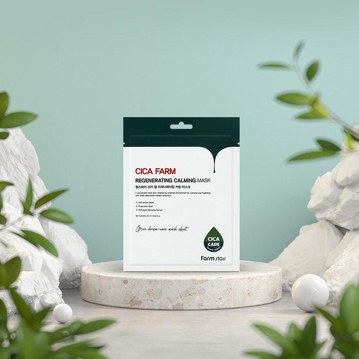[Farmstay] Cica Farm Regenerating Calming Mask 25ml*10pcs - NURVA