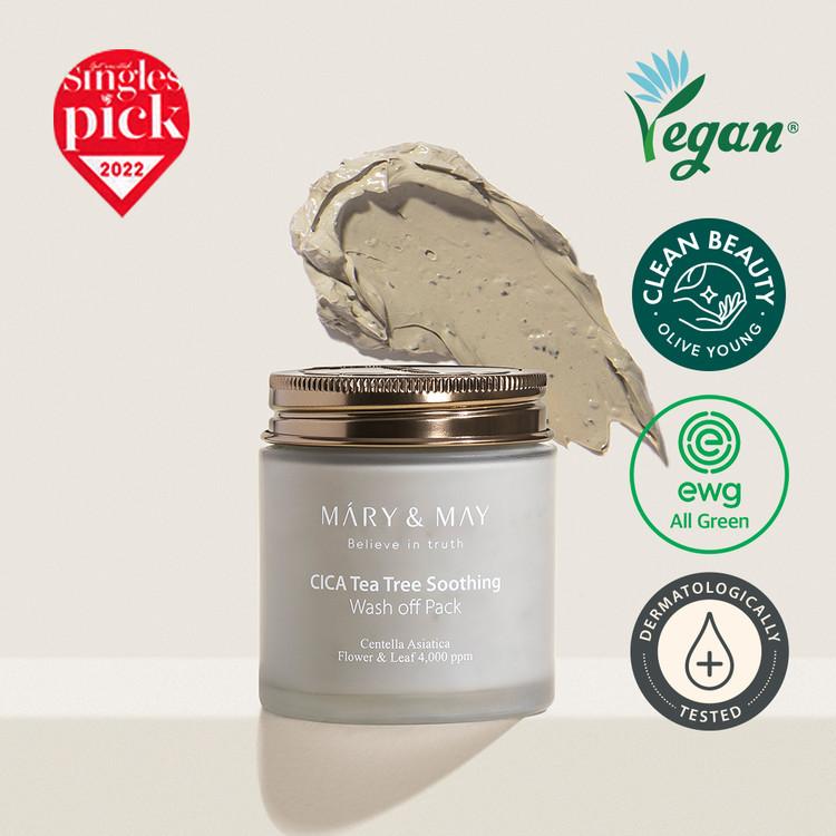 [Mary&May] CICA TeaTree Soothing Wash off Pack 125g - NURVA