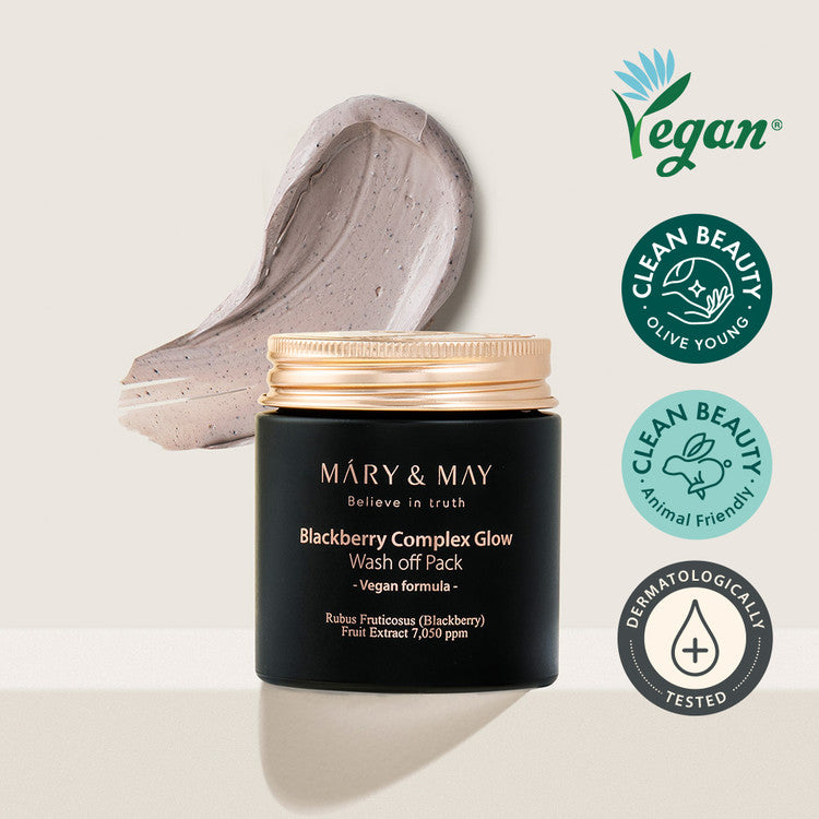 [Mary&May] Blackberry Complex Glow Wash off Pack 125g - NURVA