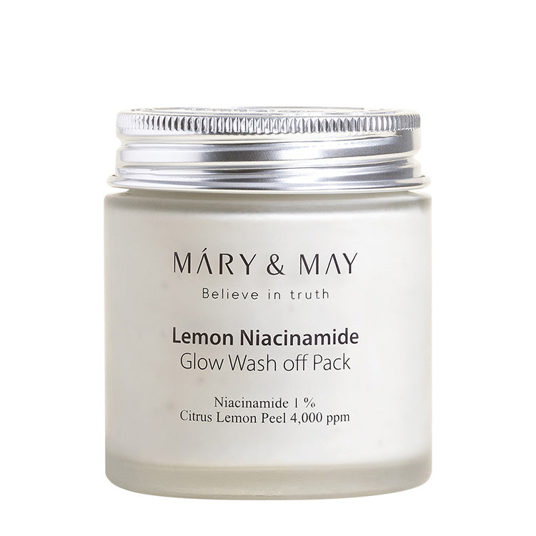 [Mary&May] Lemon Niacinamide Glow Wash Off Pack 125g - NURVA