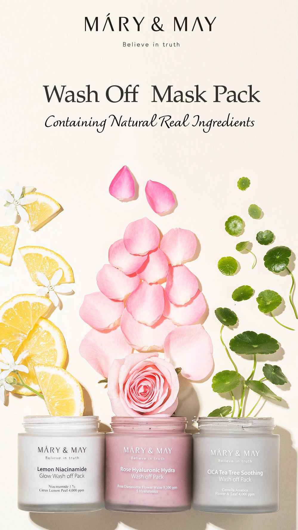 [Mary&May] Lemon Niacinamide Glow Wash Off Pack 125g