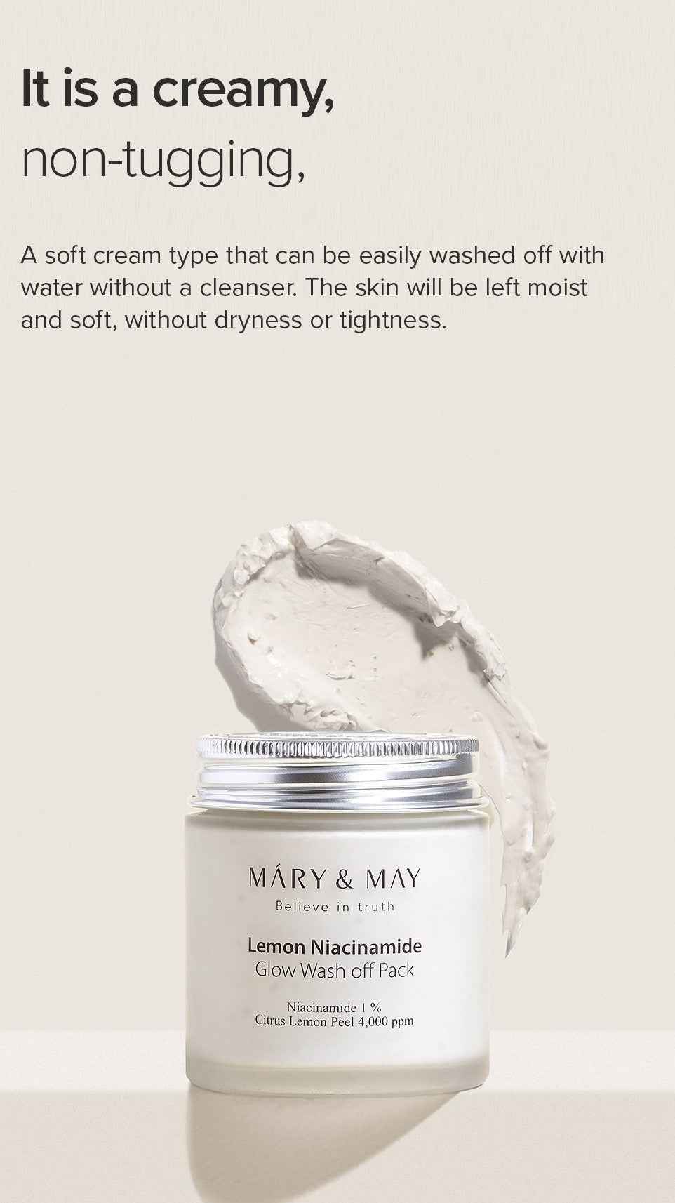 [Mary&May] Lemon Niacinamide Glow Wash Off Pack 125g