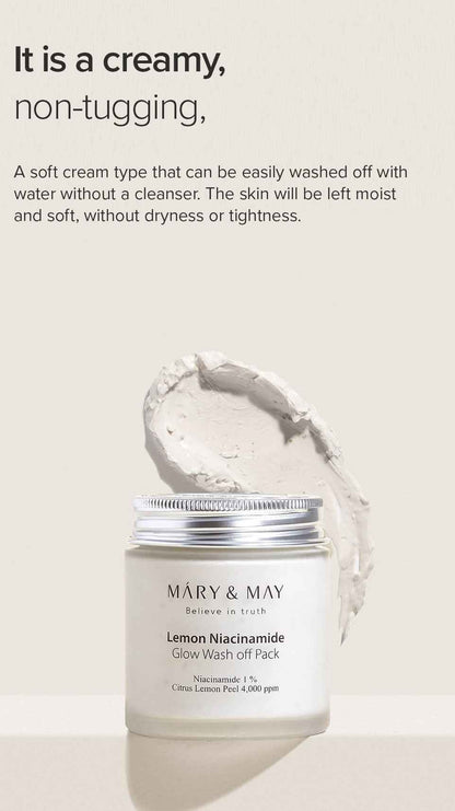 [Mary&May] Lemon Niacinamide Glow Wash Off Pack 125g