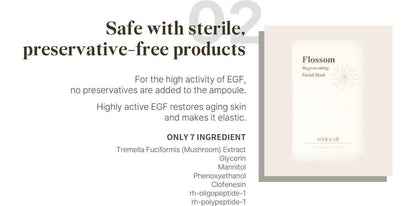 [Reblocell] Flossom Regenerating Facial Mask EGF 1ppm 1 Sheet