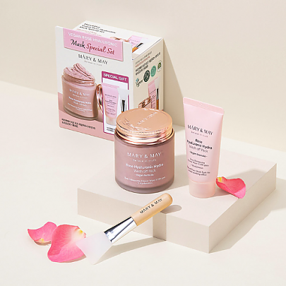 [Mary&May] Rose Hyaluronic Hydra Wash Off Pack Special Set (125g+30g) - NURVA