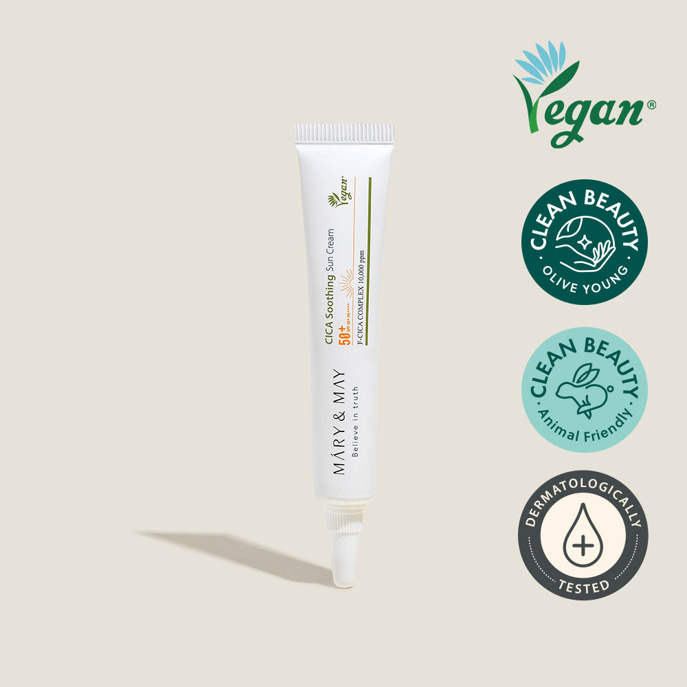 [Mary&May] CICA Soothing Sun Cream SPF50+ PA++++ - 12g [Miniature] - NURVA