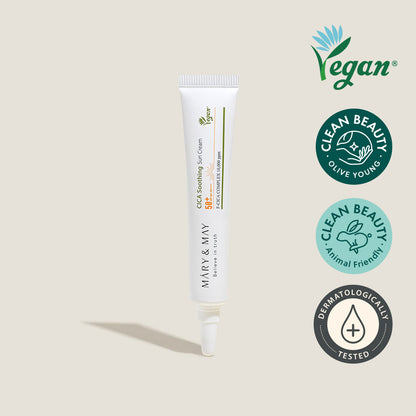 [Mary&May] CICA Soothing Sun Cream SPF50+ PA++++ - 12g [Miniature] - NURVA