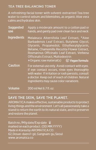 [Aromatica] Tea Tree Balancing Toner 200ml - NURVA