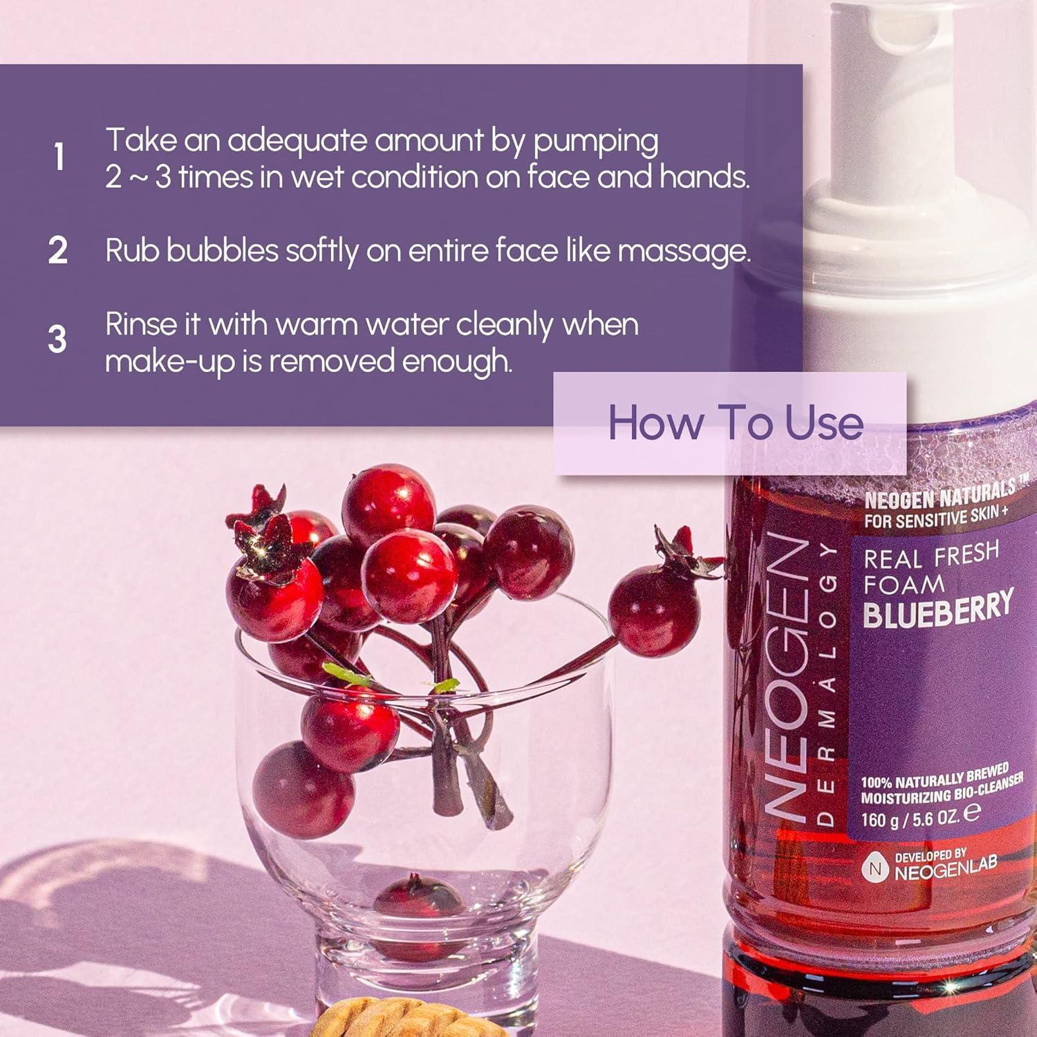 [NeoGen] DERMALOGY REAL FRESH FOAM CLEANSER BLUEBERRY 160G - NURVA