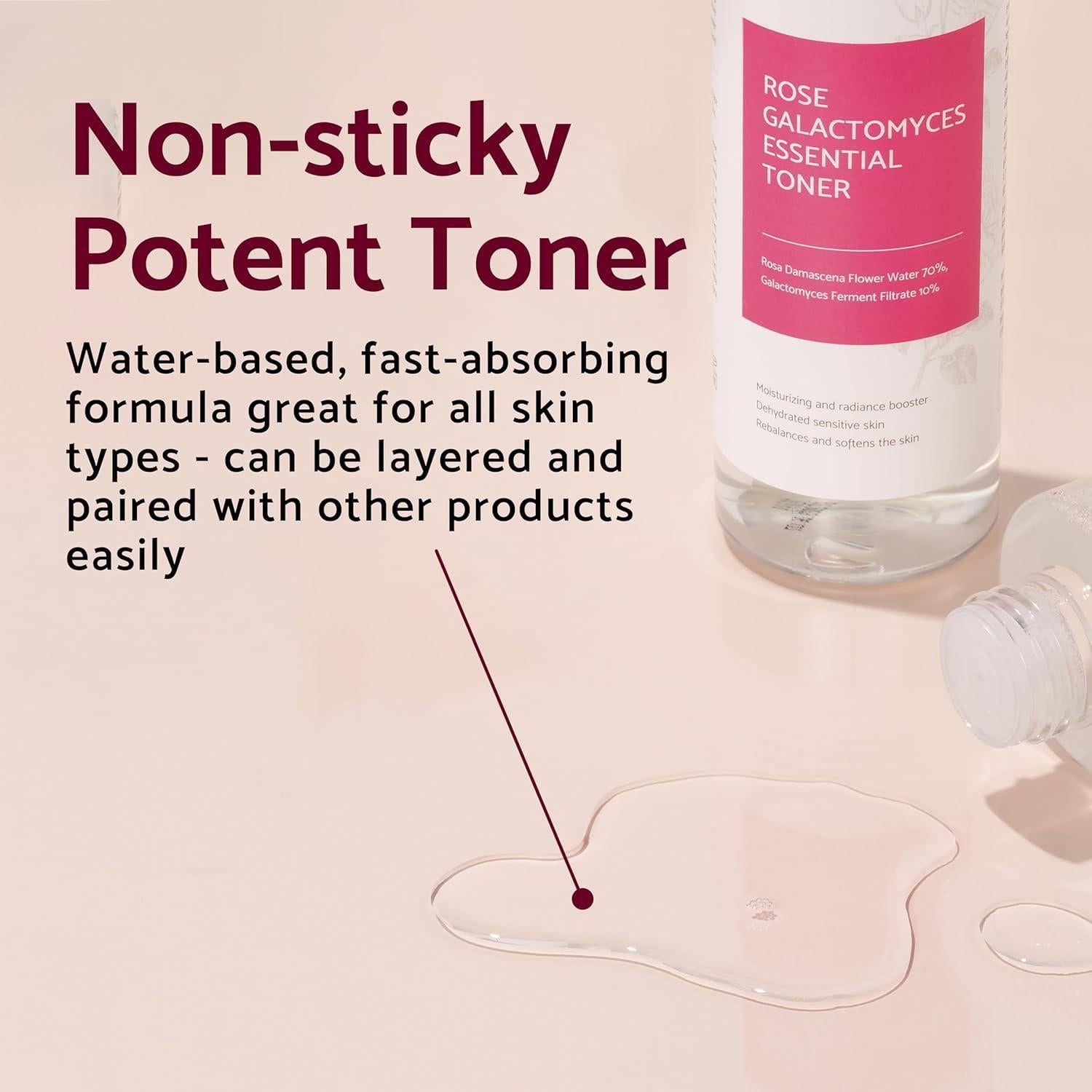 [iUNIK] Rose Galactomyces Essential Toner 200ml - NURVA