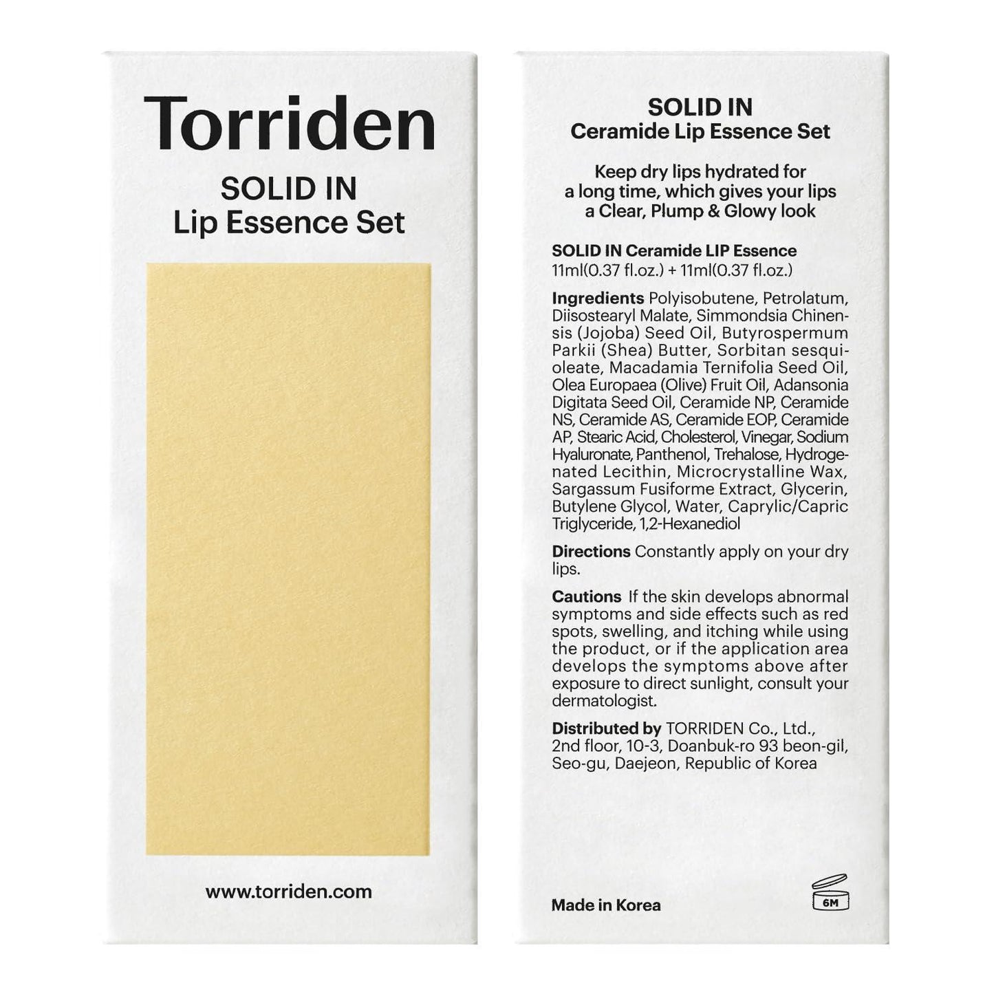 [Torriden] Solid In Ceramide Lip Essence 11ml - NURVA
