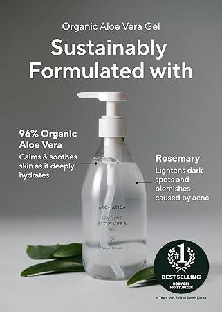 [Aromatica] Soothing Aloe Vera Gel 300ml - NURVA