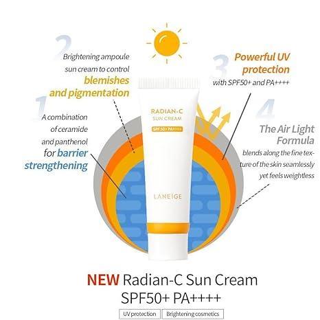 [Laneige] RADIAN-C SUNCREAM 50ml(SPF50+) - NURVA