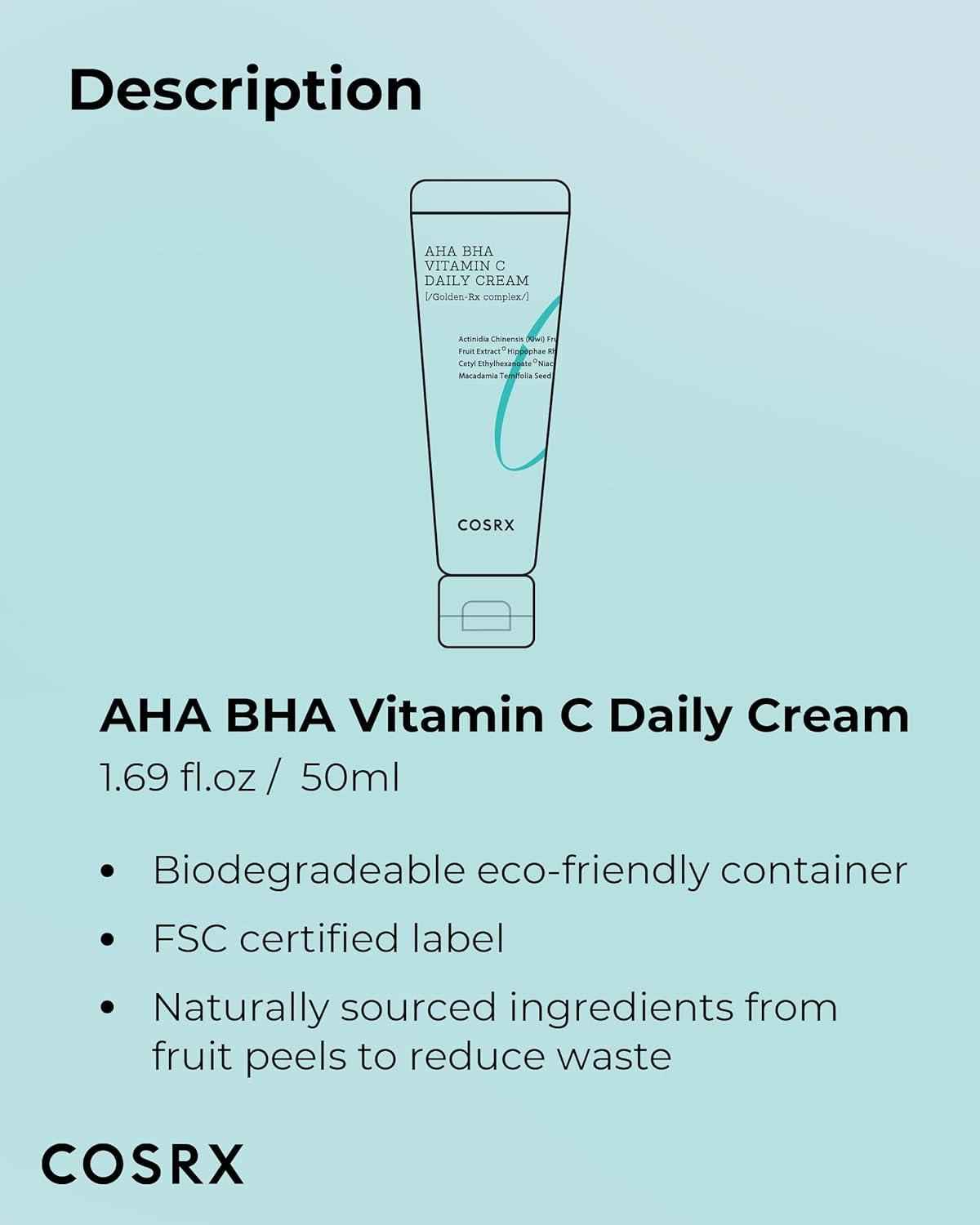 [Cosrx] Refresh AHA BHA Vitamin C Daily Cream 50ml
