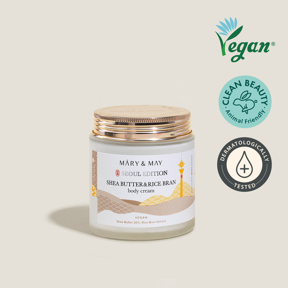 [Mary&May] Shea Butter & Rice Bran Body Cream 250ml - NURVA