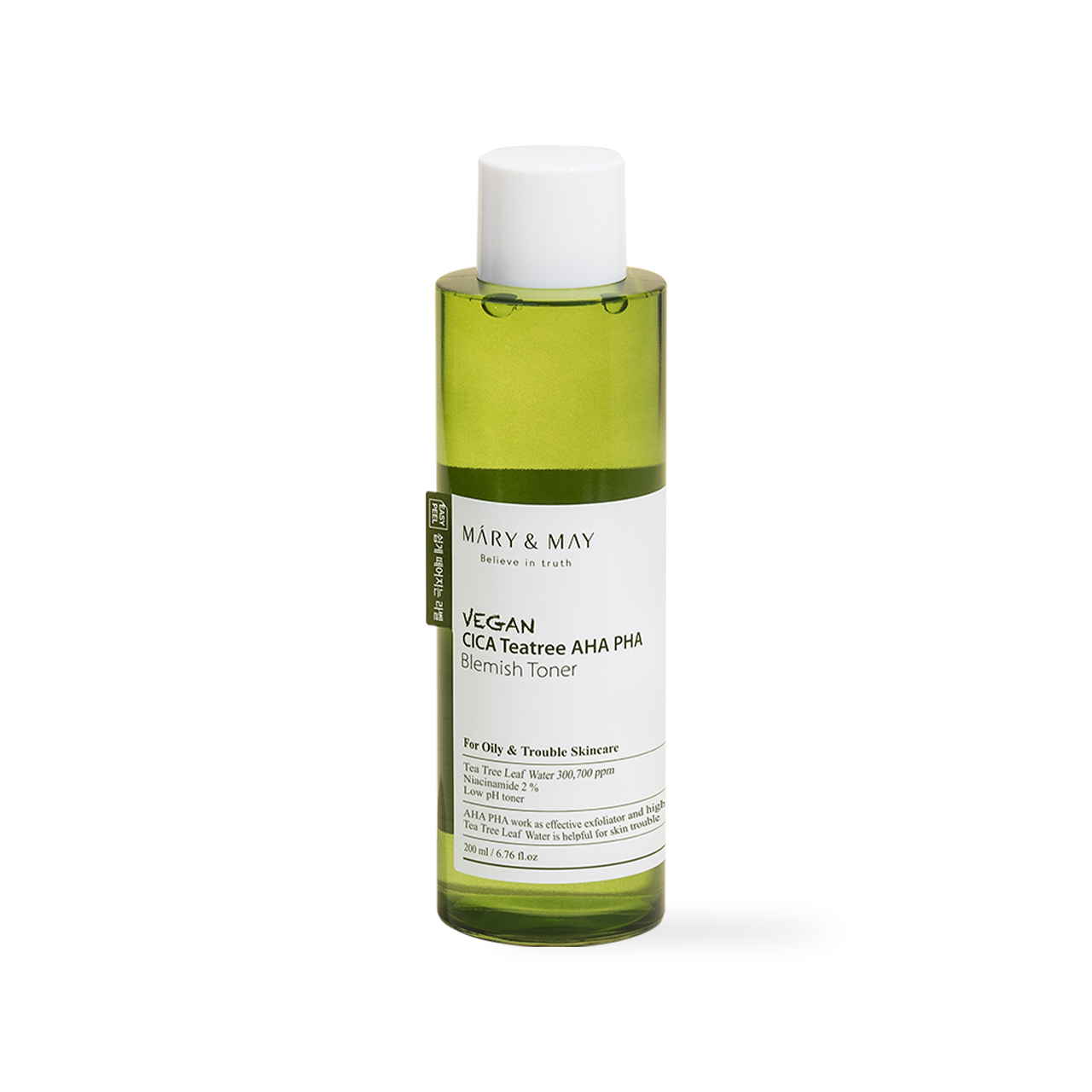 [Mary&May] Vegan CICA Tea Tree AHA PHA Blemish Toner - 200ml - NURVA