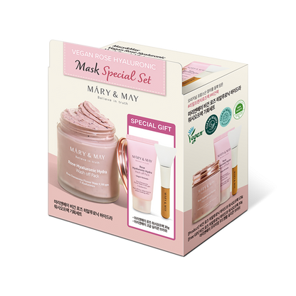 [Mary&May] Rose Hyaluronic Hydra Wash Off Pack Special Set (125g+30g)