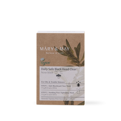 [Mary&May] Daily Safe Black Head Clear Nose Mask X10pcs