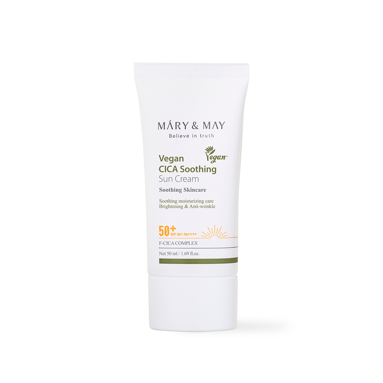 [Mary&May] CICA Soothing Sun Cream SPF50+ PA++++ - 50ml - NURVA