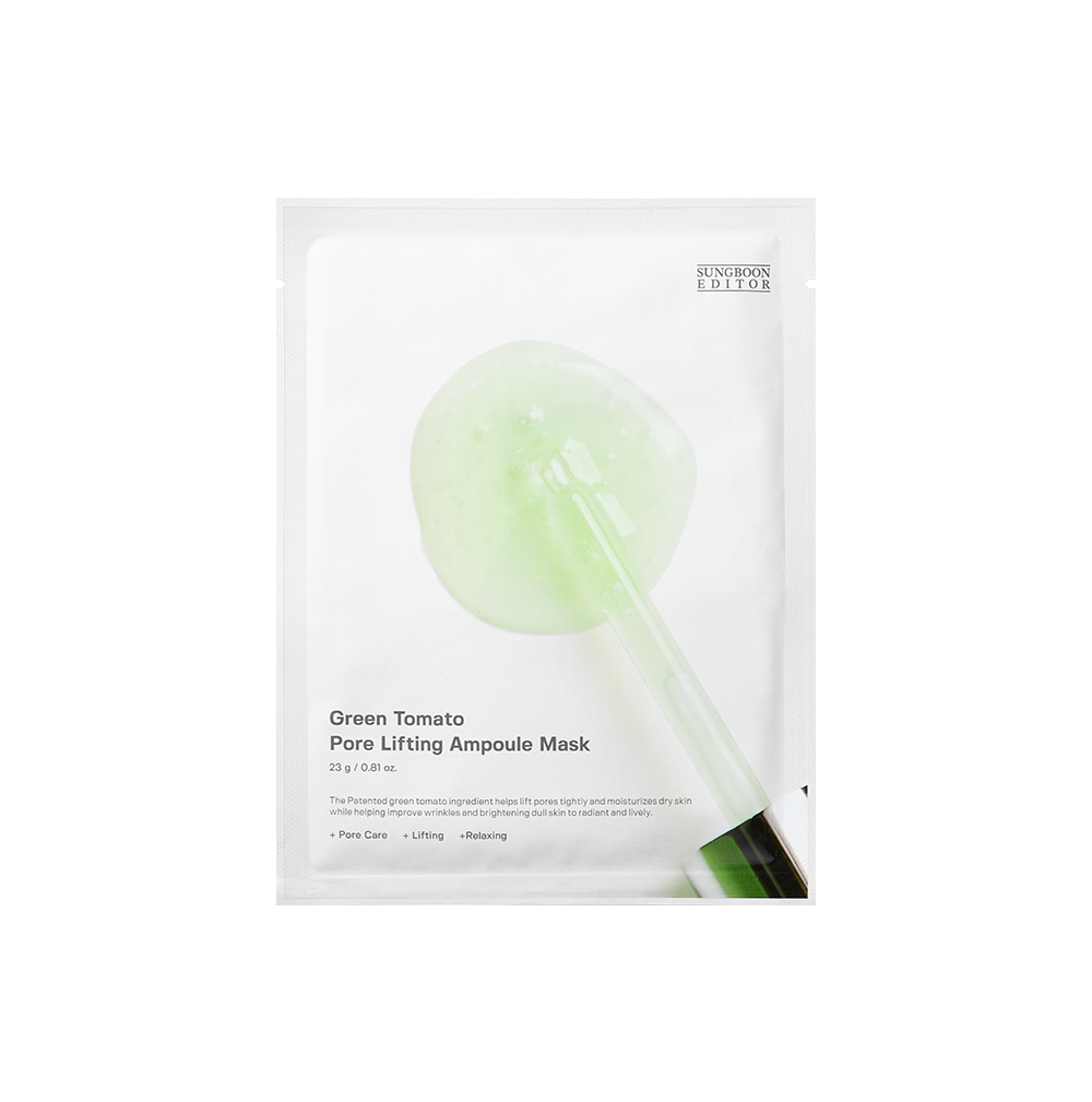 [SUNGBOON EDITOR] Green Tomato Pore Lifting Ampoule Mask 23g*10pcs - NURVA
