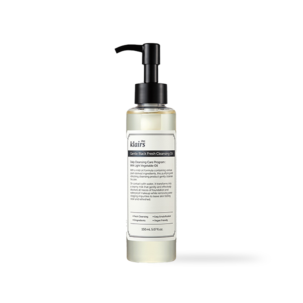 [Dear Klairs] Gentle Black Fresh Cleansing Oil 150ml - NURVA