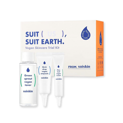 [Suiskin] Vegan skincare Trial kit (toner50ml + ampoule10ml+ cream10ml) - NURVA